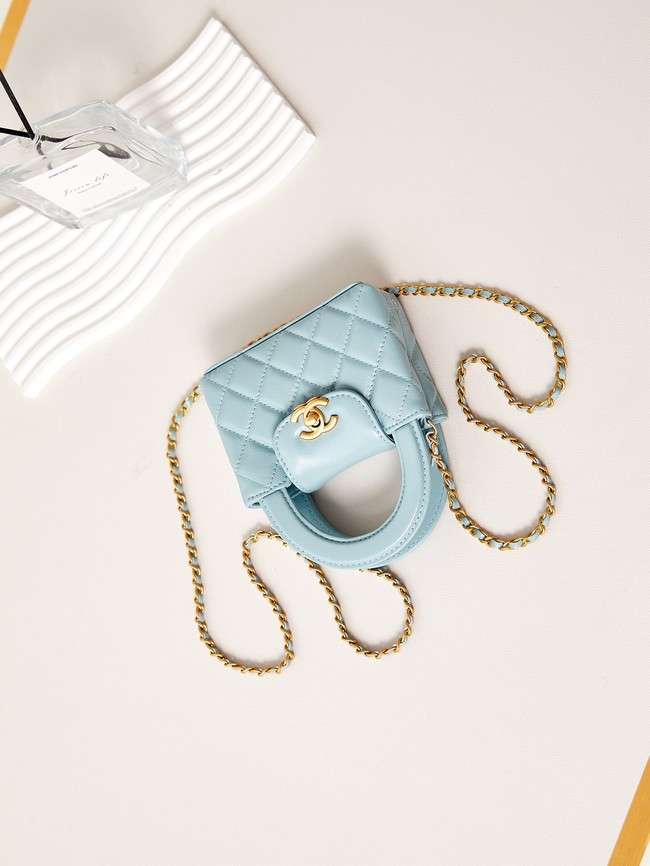 Chanel 23K NANO SHOPPING BAG AS3435 SKY BLUE