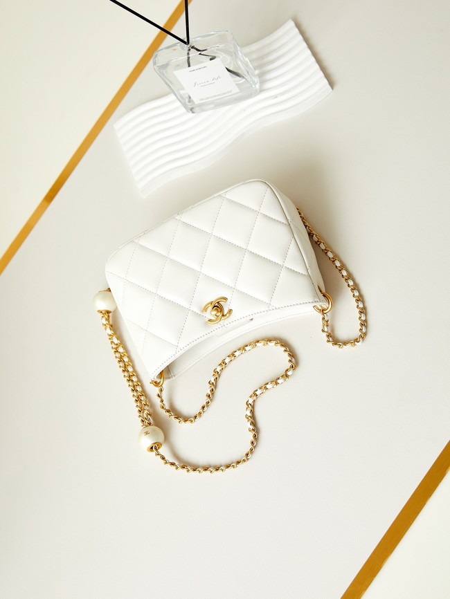 Chanel SMALL MESSENGER BAG AS4859 white