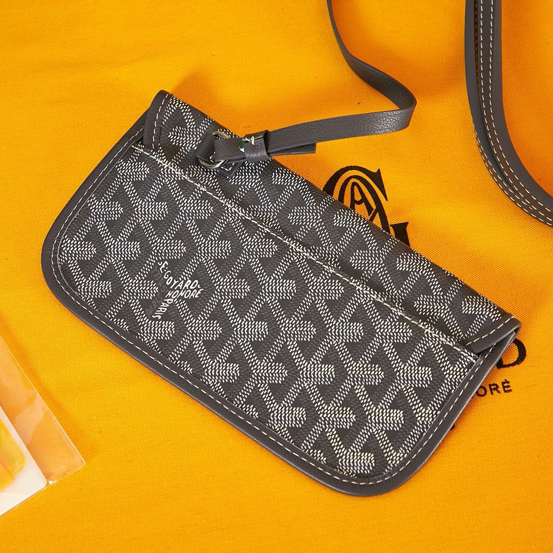 Goyard Y Doodling Calfskin Leather Tote Bag A36987 Grey