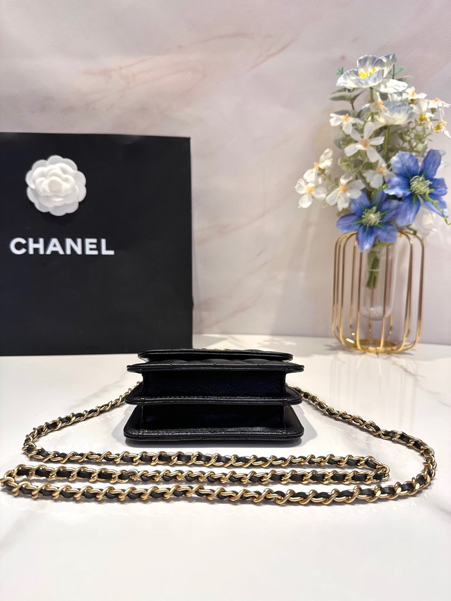 CHANEL SMALL CLUTCH WITH CHAIN AP3802 Black