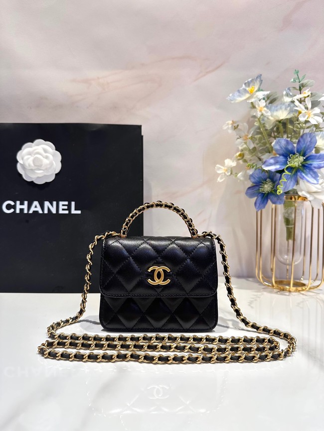 CHANEL SMALL CLUTCH WITH CHAIN AP3802 Black