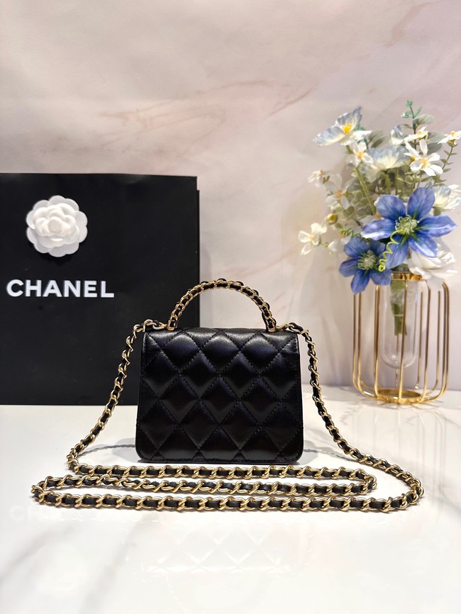 CHANEL SMALL CLUTCH WITH CHAIN AP3802 Black