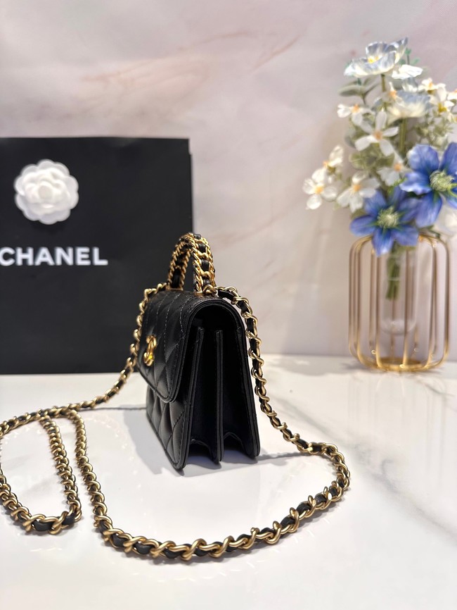 CHANEL SMALL CLUTCH WITH CHAIN AP3802 Black