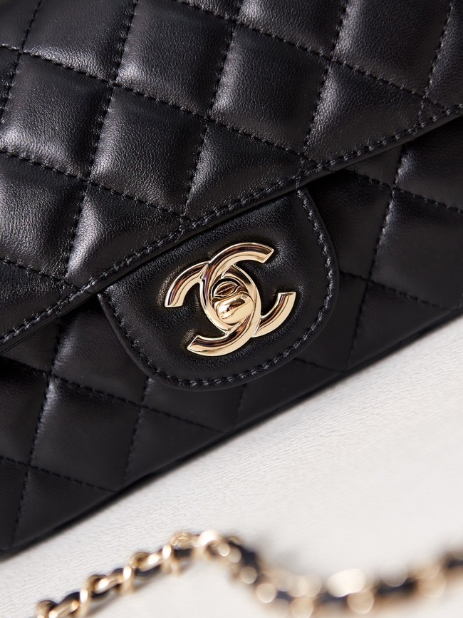 Chanel MINI FLAP BAG WITH TOP HANDLE AS4024 black