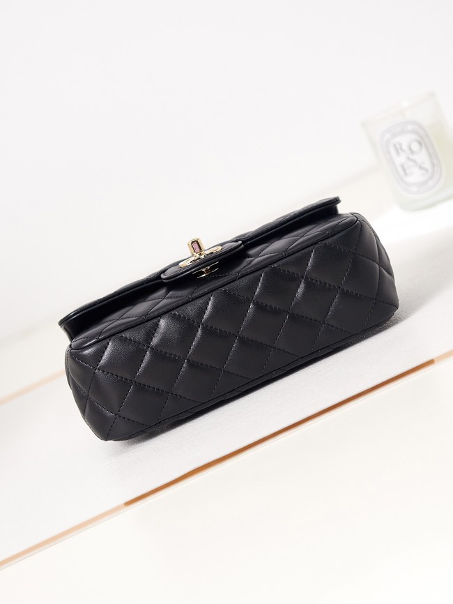 Chanel MINI FLAP BAG WITH TOP HANDLE AS4024 black