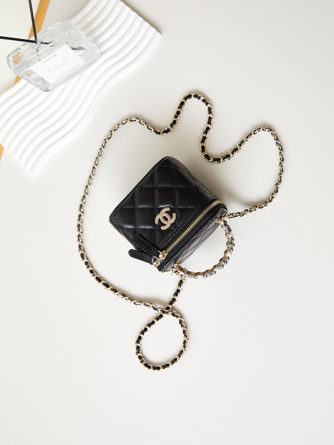 CHANEL NANO CLUTCH WITH CHAIN AS3965 BLACK