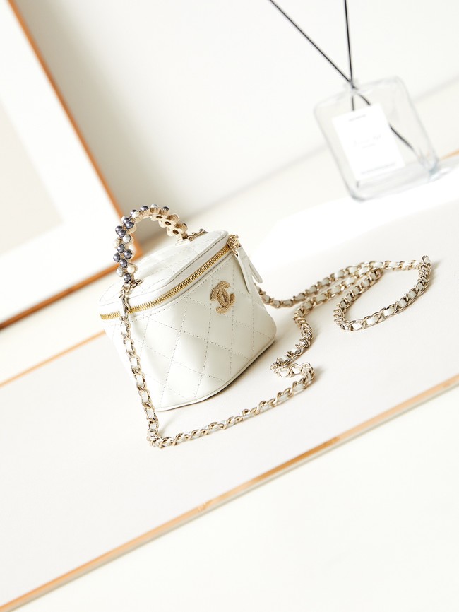 CHANEL NANO CLUTCH WITH CHAIN AS3965 WHITE