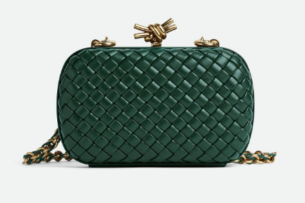 Bottega Veneta Knot With Chain 776662 Emerald Green