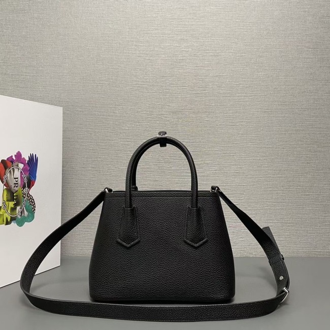 Prada Double leather mini bag 1BG443 black