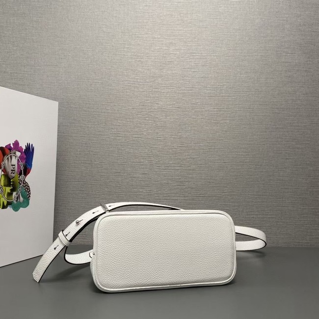 Prada Double leather mini bag 1BG443 white