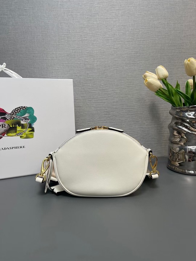 Prada Leather mini shoulder bag 1BH212 white