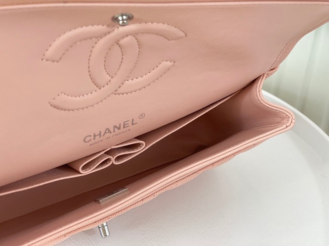 CHANEL CLASSIC 11.12 HANDBAG AS01112 PINK&Silver Metal