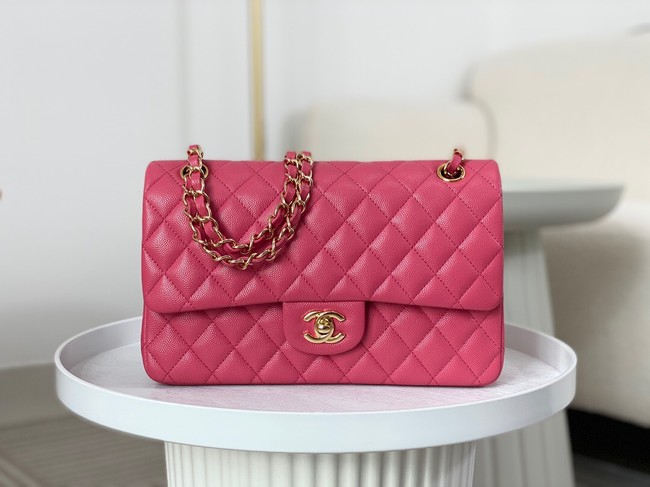 CHANEL CLASSIC 11.12 HANDBAG AS01112 ROSE&GOLD Metal