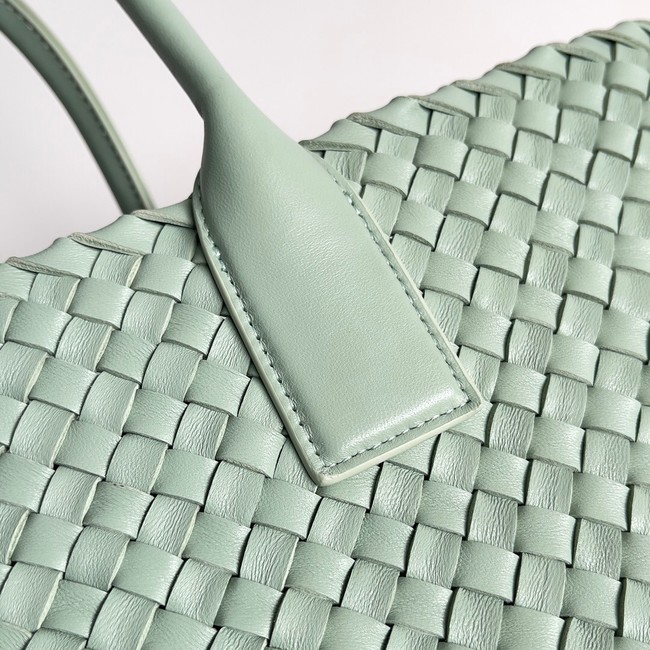 Bottega Veneta Large intreccio leather tote bag 608811 light green