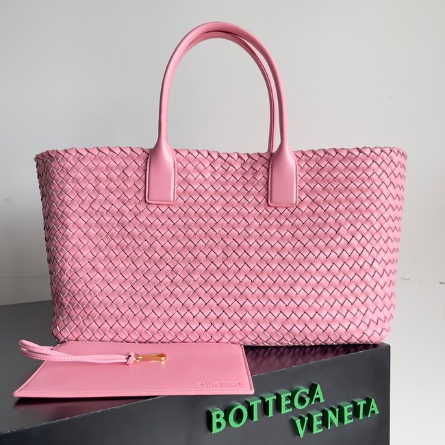 Bottega Veneta Large intreccio leather tote bag 608811 pink