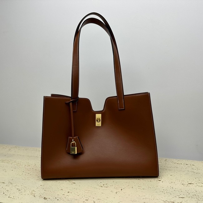 CELINE CABAS 16 IN SMOOTH CALFSKIN 112583 brown