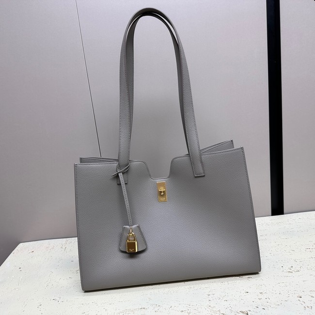 CELINE CABAS 16 IN SUPPLE GRAINED CALFSKIN 112583 gray