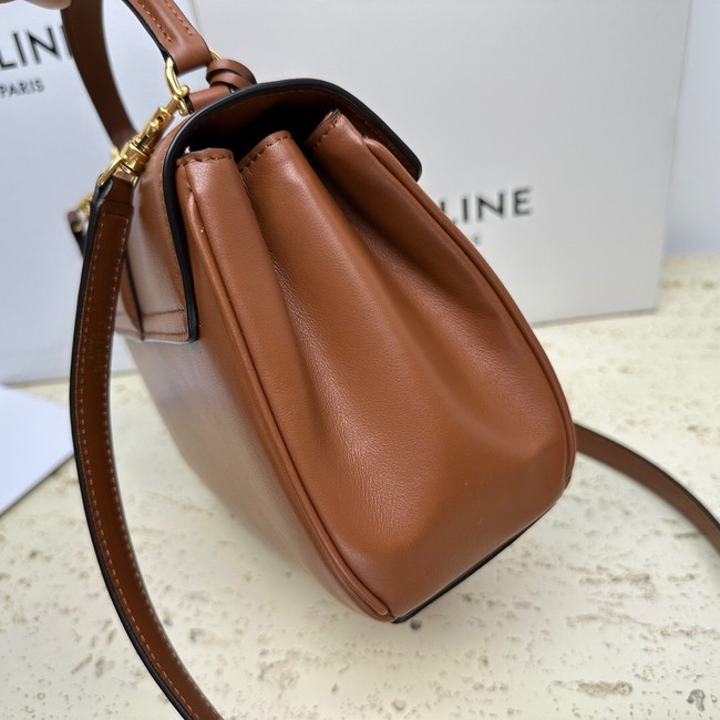 CELINE MINI 16 IN SATINATED CALFSKIN 197983 brown