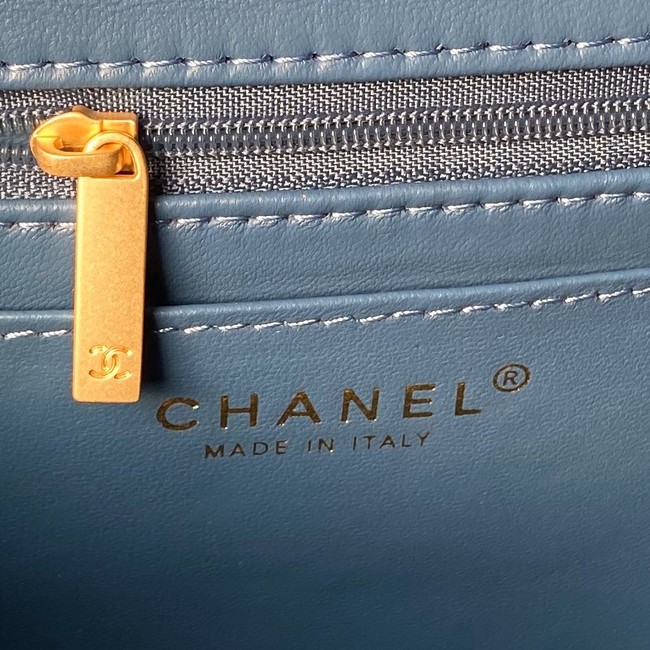 CHANEL CLASSIC 11.12 HANDBAG A01116 Blue