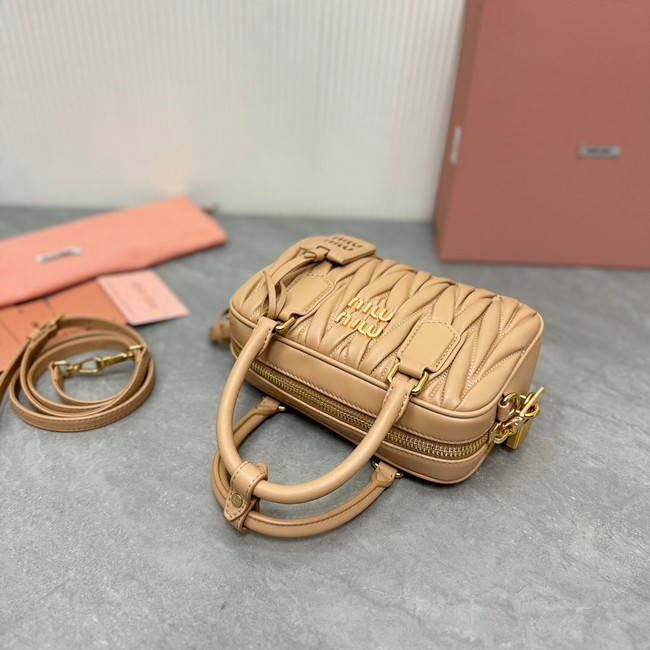 MIU MIU Original Leather Top Handle Bag 5BB123 Apricot