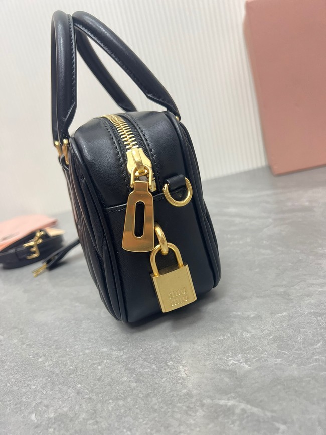 MIU MIU Original Leather Top Handle Bag 5BB123 black