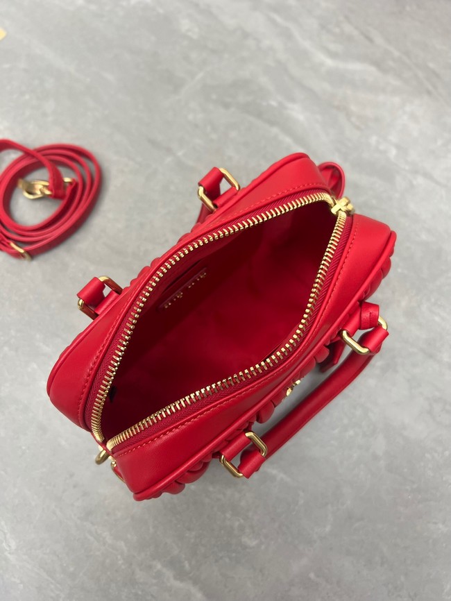 MIU MIU Original Leather Top Handle Bag 5BB123 red