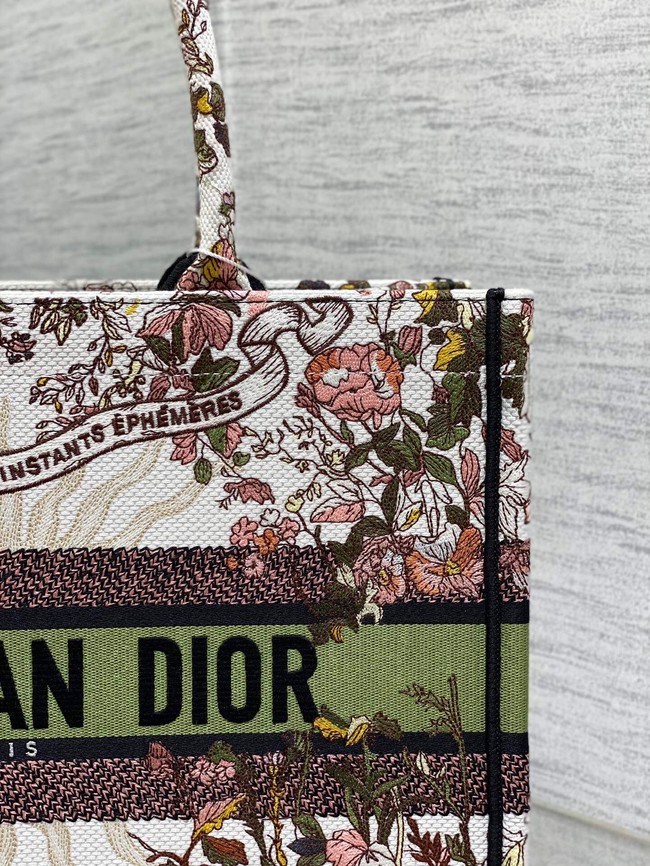 DIOR BOOK TOTE Ecru Multicolor Dior 4 Saisons Automne Soleil Embroidery M1296ZE