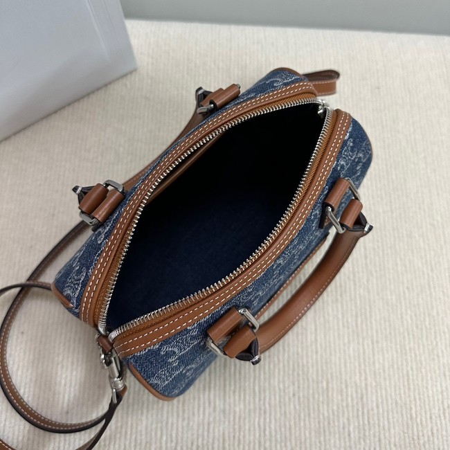 CELINE SMALL BOSTON IN Denim Blue AND CALFSKIN 113772