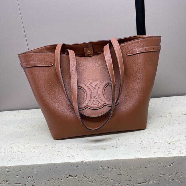 CELINE MEDIUM CABAS ANAIS CUIR TRIOMPHE IN GRAINED CALFSKIN 116853 TAN