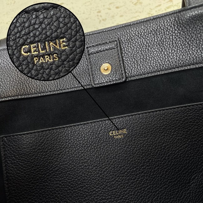 CELINE MEDIUM CABAS ANAIS CUIR TRIOMPHE IN GRAINED CALFSKIN 116853 BLACK