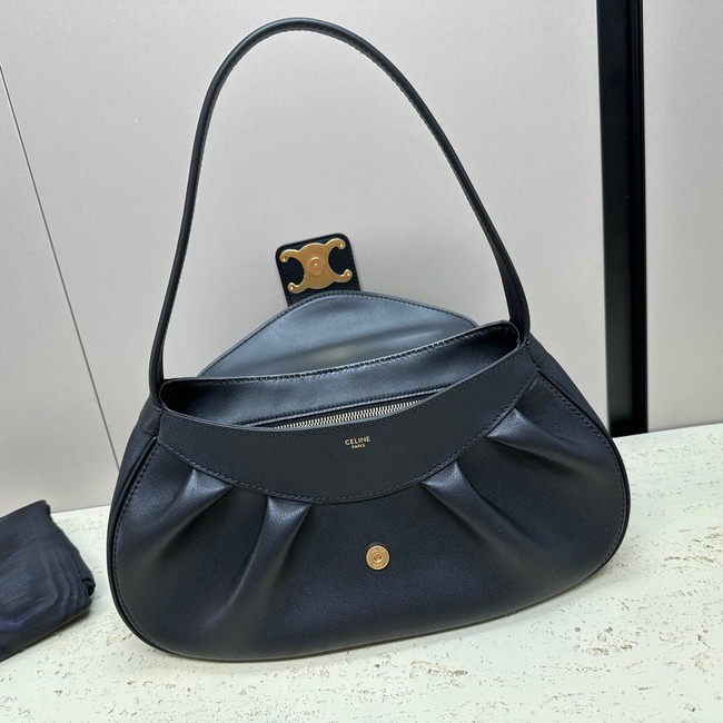 CELINE MEDIUM POLLY BAG IN SUPPLE CALFSKIN 115633 BLACK