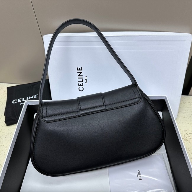 CELINE MEDIUM POLLY BAG IN SUPPLE CALFSKIN 115633 BLACK