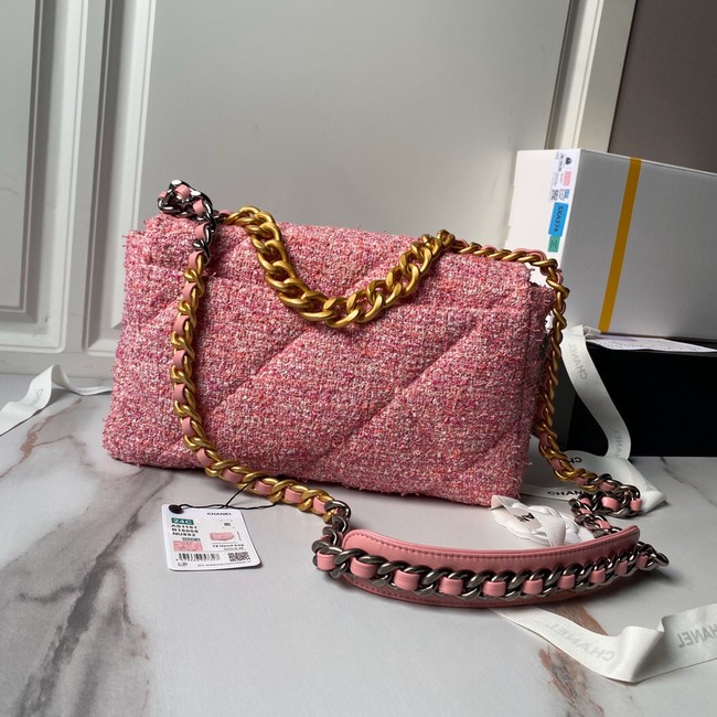 CHANEL 19 HANDBAG  Tweed AS1160&AS1161 dark pink