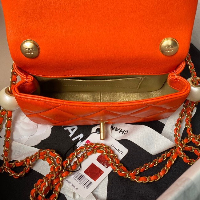 CHANEL MINI FLAP BAG AS4868 ORANGE