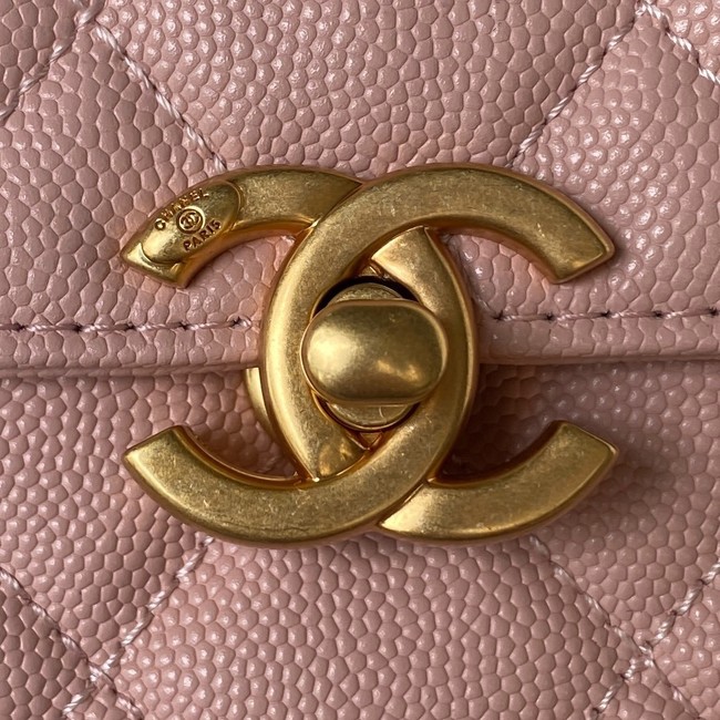 Chanel FLAP BAG WITH TOP HANDLE AS4008 pink