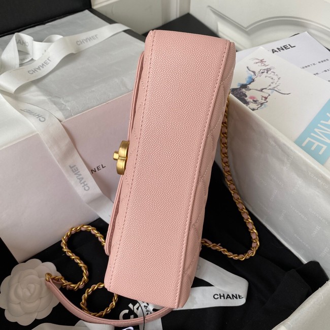 Chanel FLAP BAG WITH TOP HANDLE AS4008 pink