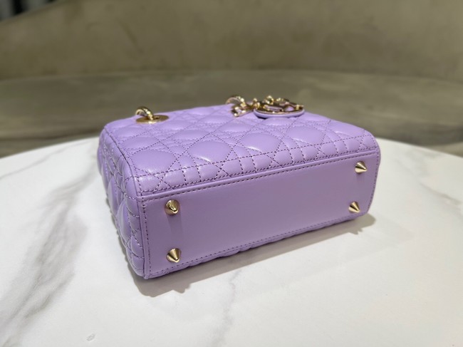 Small Lady Dior My ABCDior Bag Lilac Cannage Lambskin M0538O