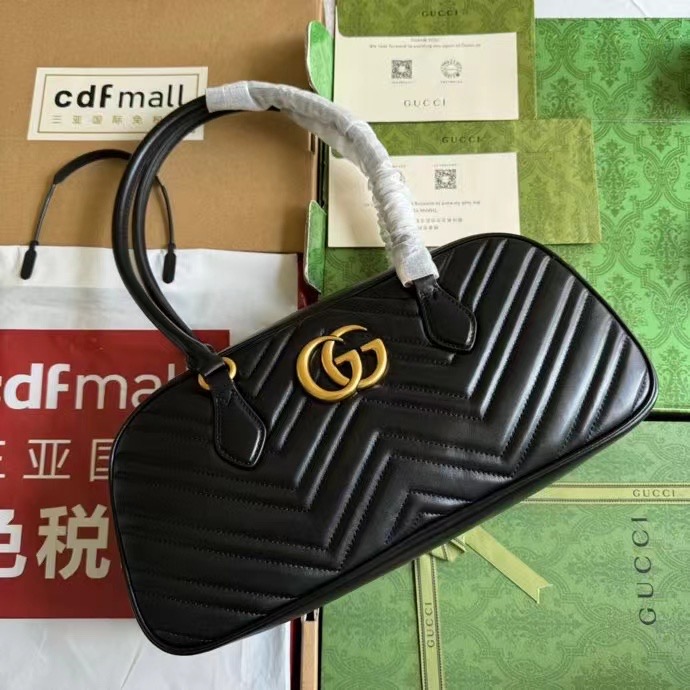 Gucci GG MARMONT MEDIUM TOP HANDLE BAG 795218 black