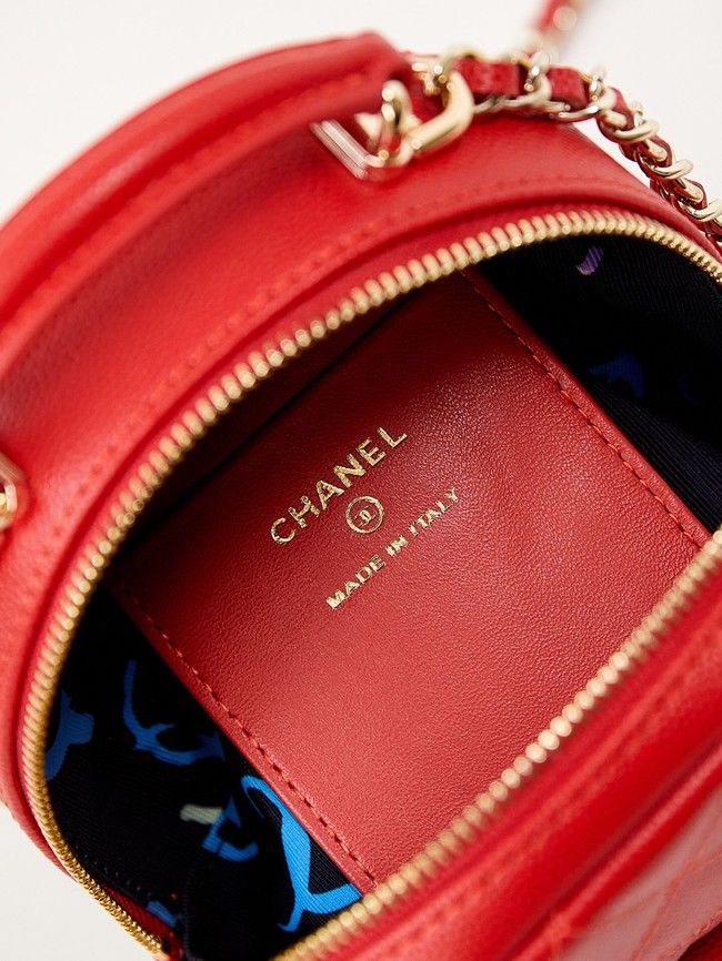 Chanel MINI BACKPACK AP3753 Grained Calfskin & Gold-Tone Metal red