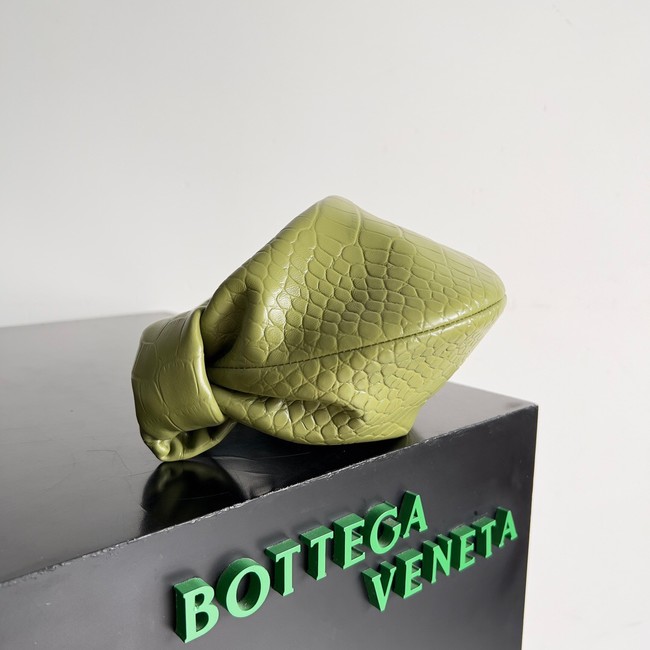 Bottega Veneta Mini Jodie Mini alligator leather top handle bag 717709 Khaki