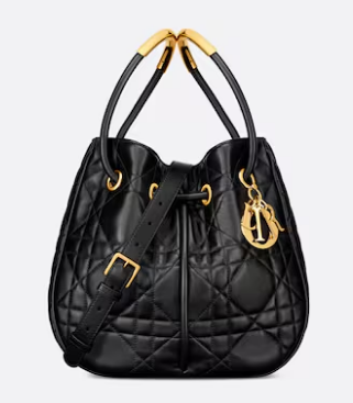 Medium Dior Nolita Bag Black Macrocannage Lambskin M2312UN