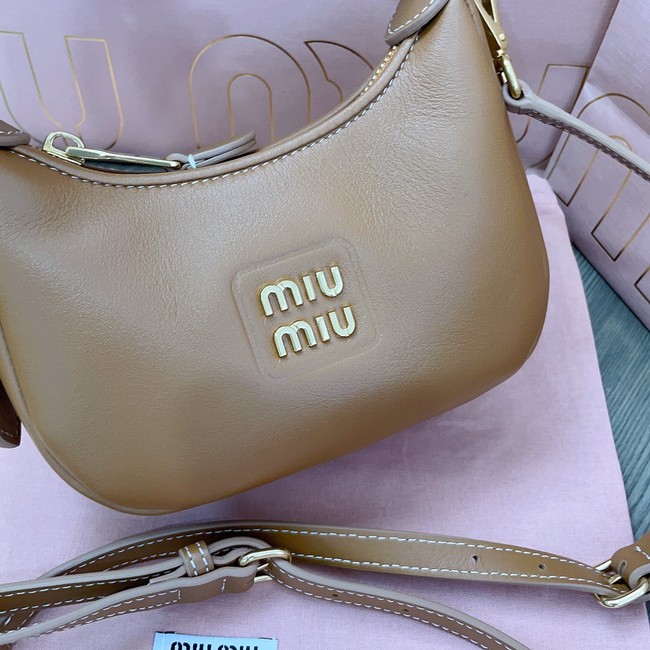 MIU MIU Original Leather Top Handle Bag 5BC161 Apricot