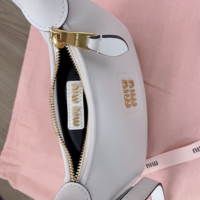 MIU MIU Original Leather Top Handle Bag 5BC161 white