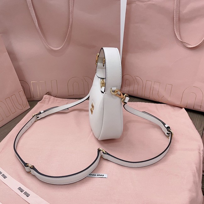 MIU MIU Original Leather Top Handle Bag 5BC161 white