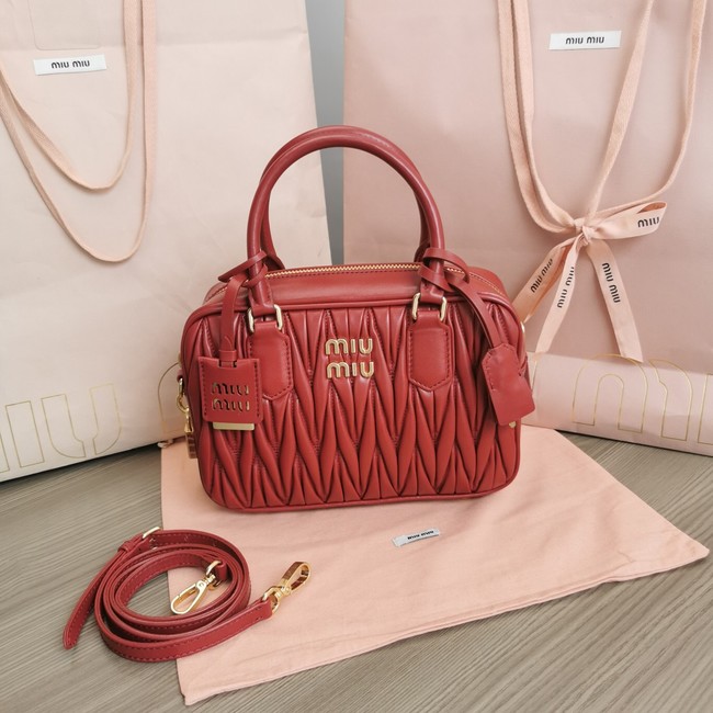 Miu Miu Wander Matelasse Original Sheepskin Bag 2BB124 red