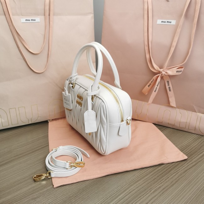 Miu Miu Wander Matelasse Original Sheepskin Bag 2BB124 white