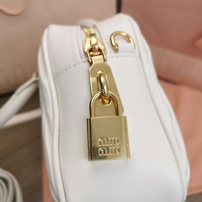 Miu Miu Wander Matelasse Original Sheepskin Bag 2BB124 white