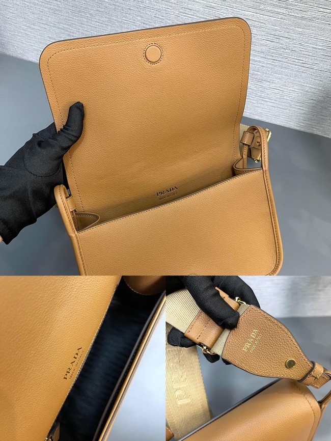 Prada Leather shoulder bag 1BD372 Apricot