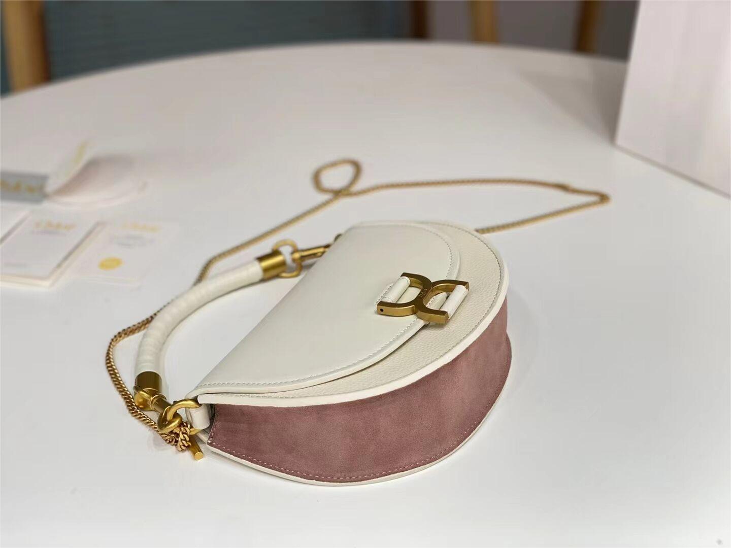 CHLOE Small leather shoulder bag CL225156 cream