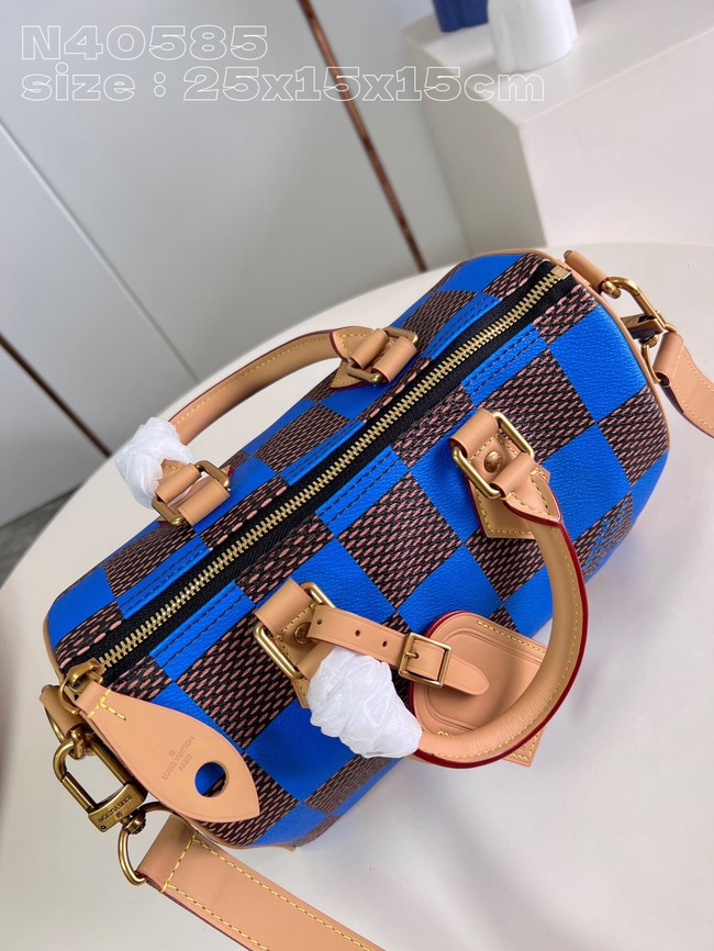 Louis Vuitton Speedy 25 Bandouliere Damier Pop N40585 Blue